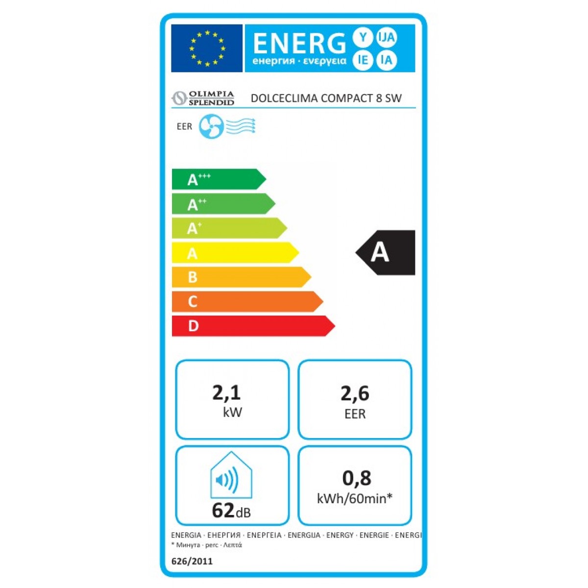 Mobilná klimatizácia Olimpia Splendid Dolceclima Compact 8 SW