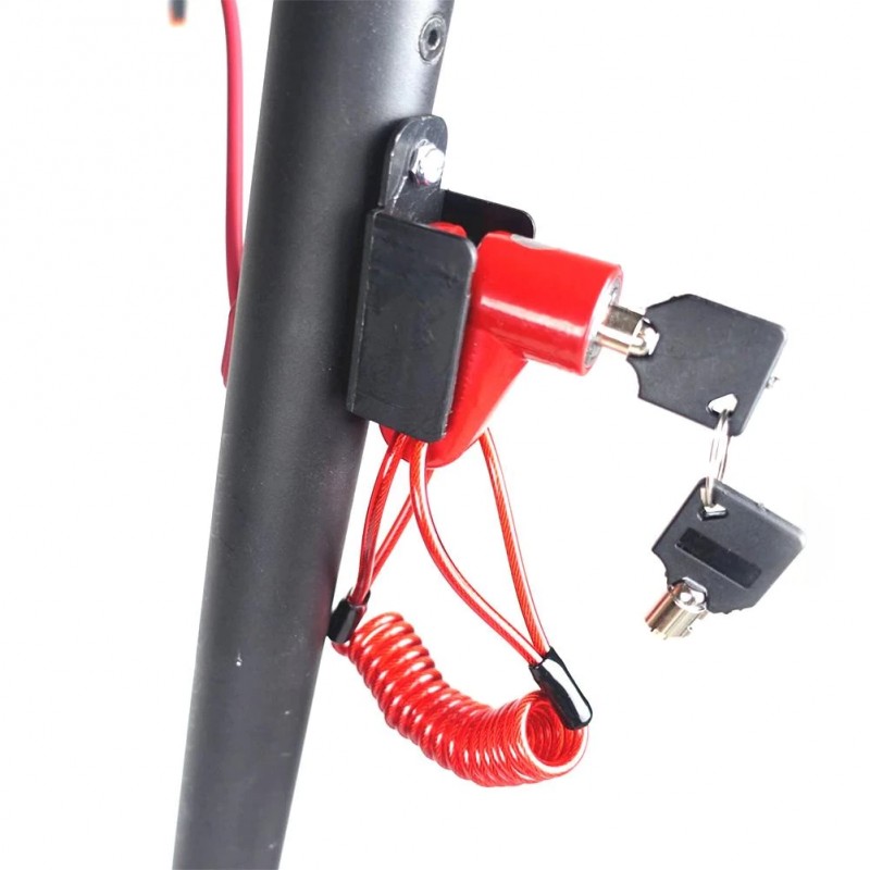 Zámok na kolobežku AERIUM DL mini červený