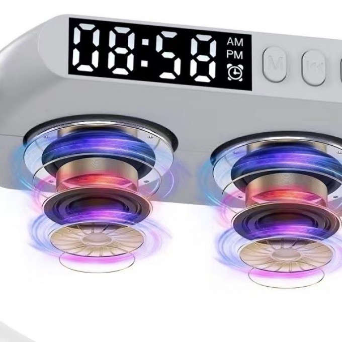 Bluetooth reproduktor s bezdrôtovou nabíjačkou AERIUM W15 LED APP biely