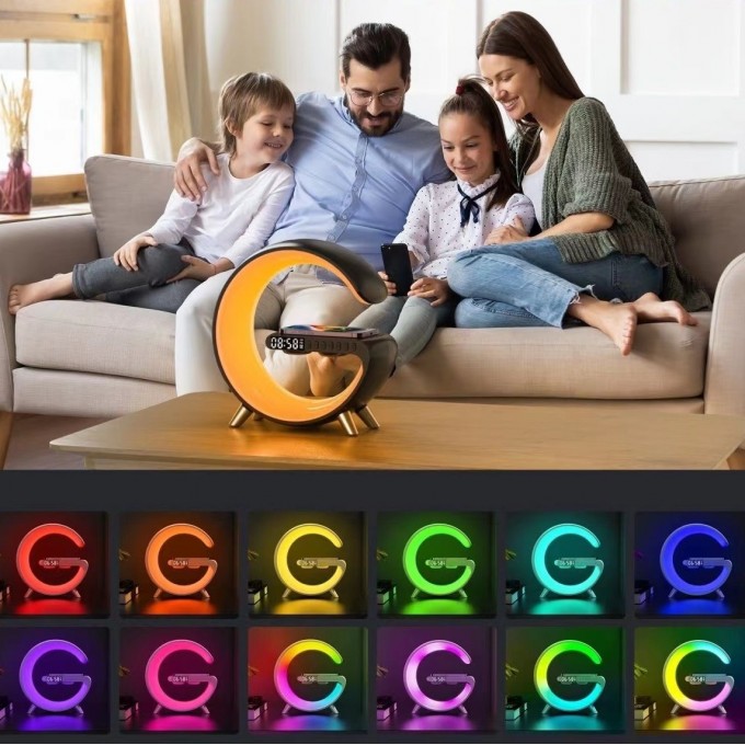 Bluetooth reproduktor s bezdrôtovou nabíjačkou AERIUM W15 LED APP biely