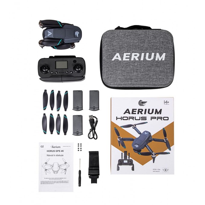 Dron AERIUM HORUS PRO GPS 4K – 3 batérie
