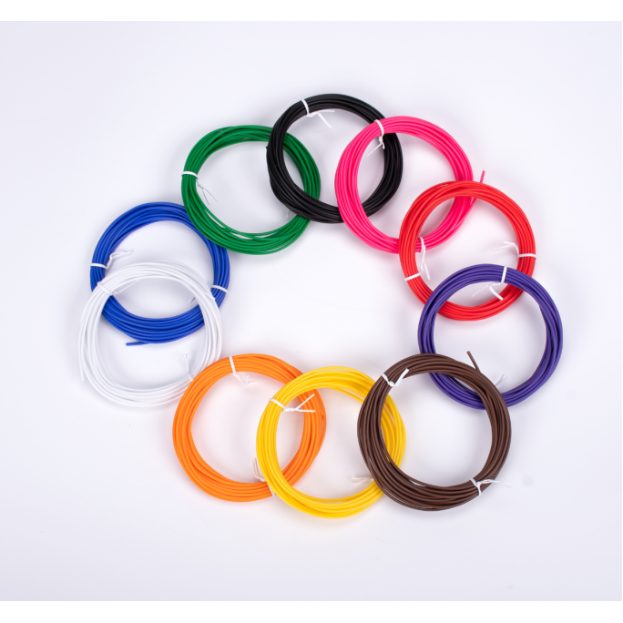 Náhradné filamenty AERIUM pre 3D perá 1,75 mm PCL 5 metrov × 10 farieb