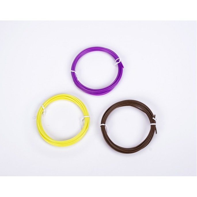 Náhradné filamenty AERIUM pre 3D perá 1,75 mm PLA 3 metre × 3 farby