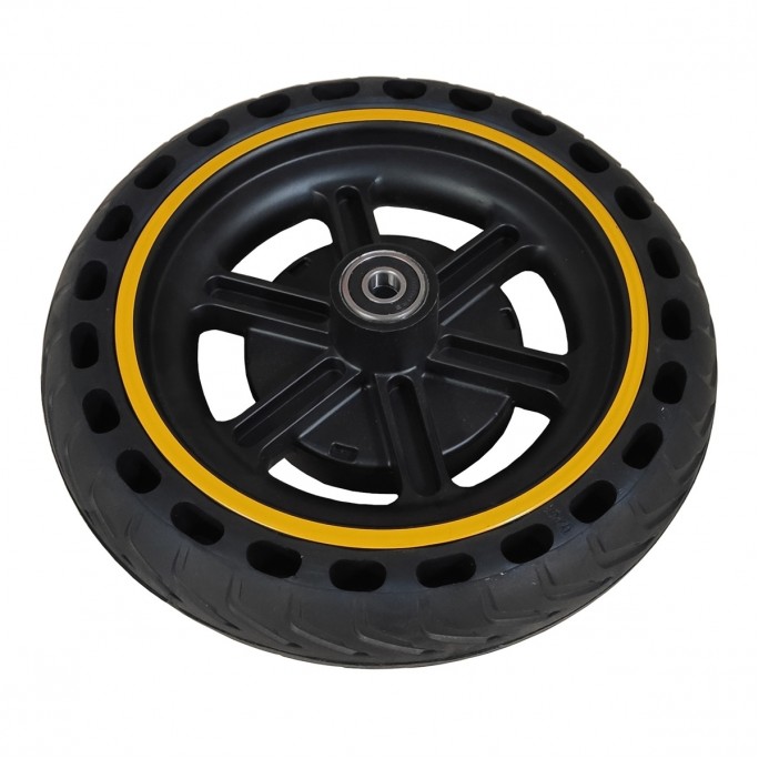 Náhradné zadné koleso žltej farby pre kolobežku AERIUM T350 čiernu