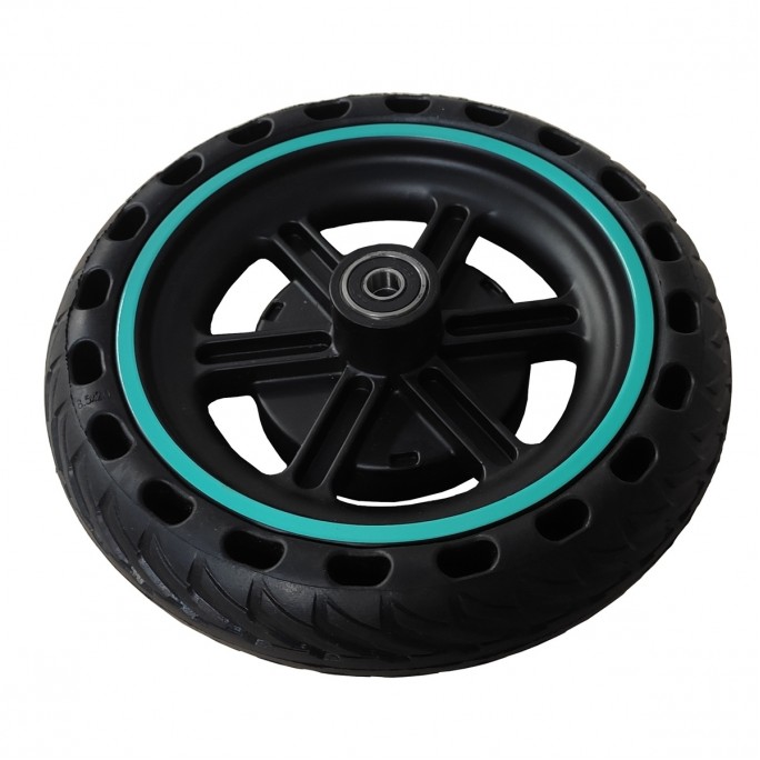 Náhradné zadné koleso modrej farby pre kolobežku AERIUM T350 modrú