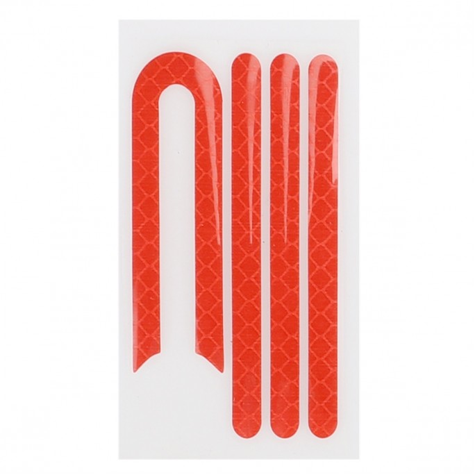 Sada náhradných samolepiacich odraziek pre elektrické kolobežky červenej farby