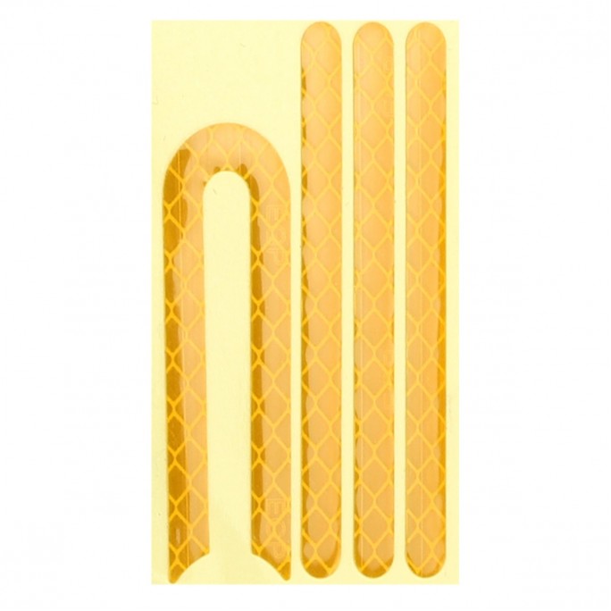 Sada náhradných samolepiacich odraziek pre elektrické kolobežky žltej farby