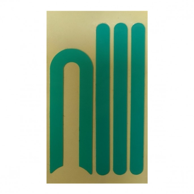 Sada náhradných samolepiacich odraziek pre elektrické kolobežky svetlomodrej farby