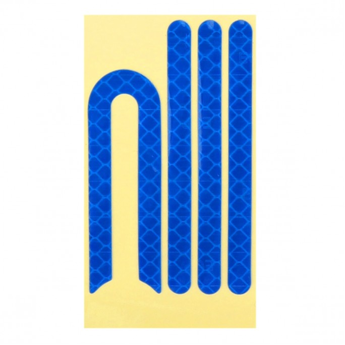 Sada náhradných samolepiacich odraziek pre elektrické kolobežky tmavomodrej farby