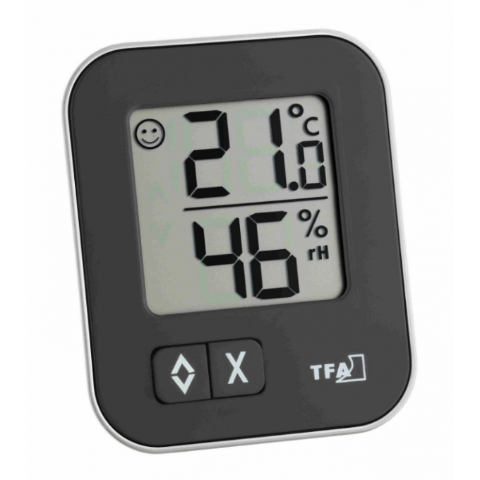 Digitálny teplomer s vlhkomerom TFA 30.5026.01 MOXX - čierny
