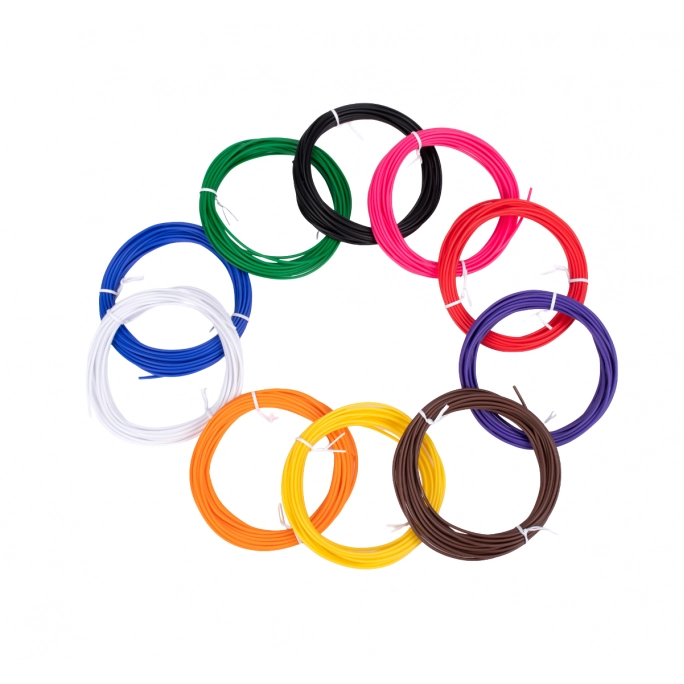 Náhradné filamenty AERIUM pre 3D perá 1,75 mm PCL 5 metrov × 10 farieb