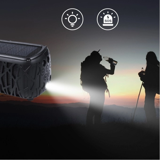 Prenosný bluetooth reproduktor s powerbankou AERIUM S5000 Solar Outdoor
