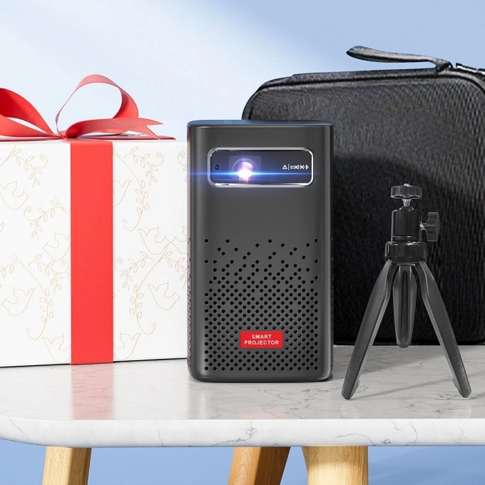 Mini prenosný projektor s batériou AERIUM P8000 DLP Wi-Fi Super Bass