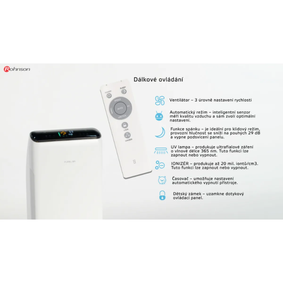 Čistička vzduchu Rohnson R-9600 PURE AIR Čistička vzduchu Rohnson R-9600 PURE AIR