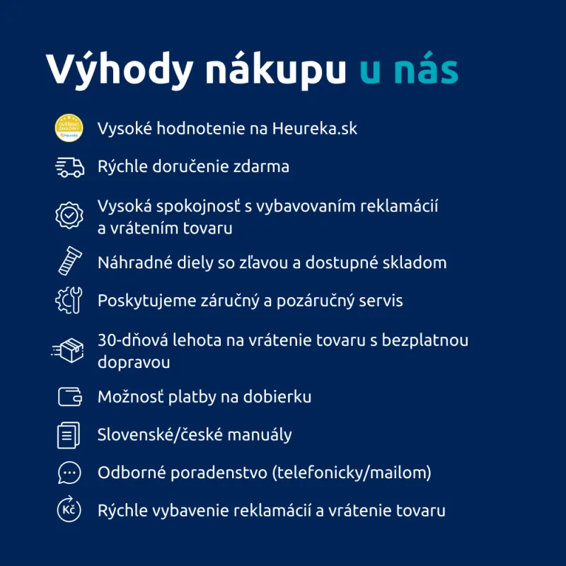 Výhody nákupu u nás 