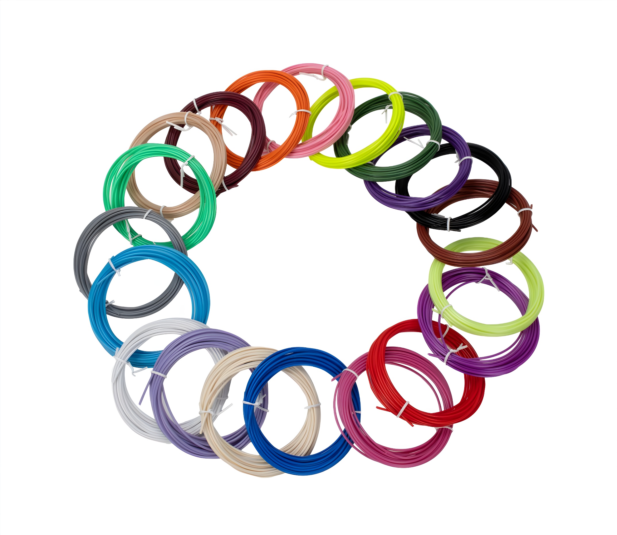 Náhradné filamenty AERIUM pre 3D perá 1,75 mm PLA 5 metrov × 20 farieb
