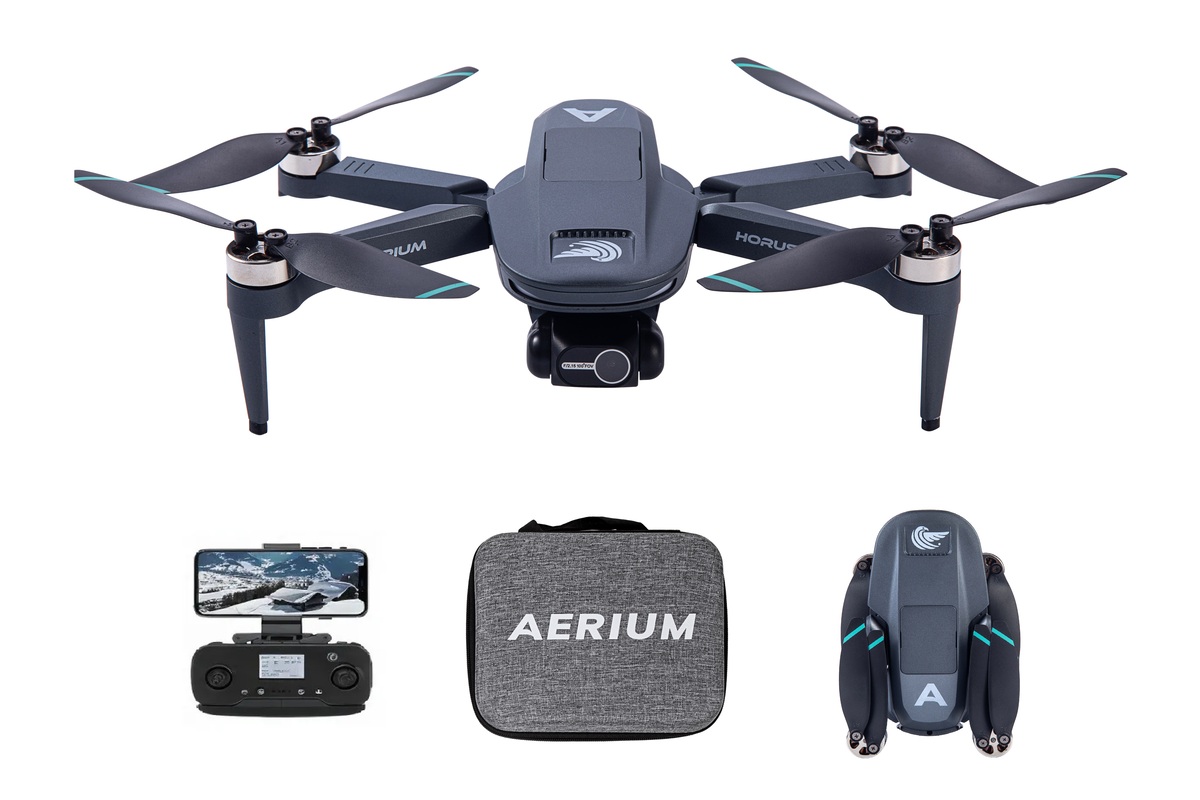 Dron AERIUM HORUS PRO GPS 4K – 3 batérie
